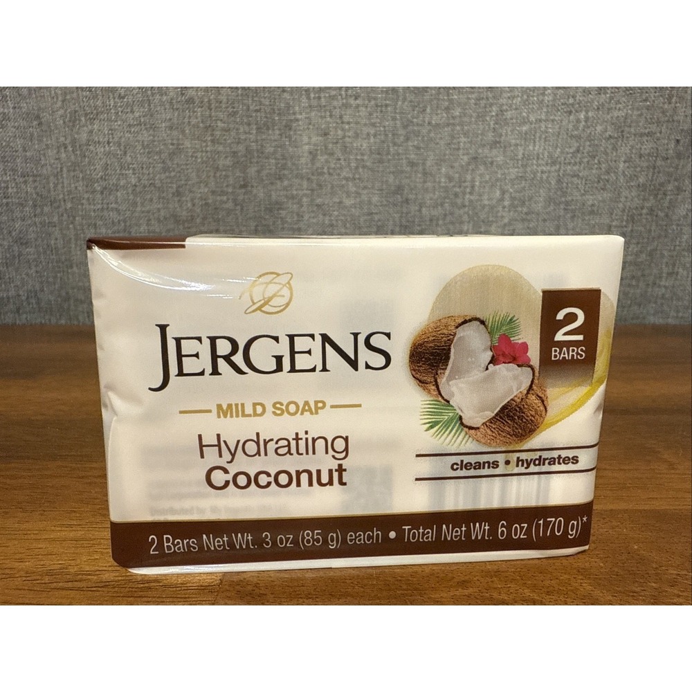 10 Bars‎ Jergens Hydrating Coconut Mild Soap 5 Packs With 2 Bars in Each 3oz New - Picture 2 of 7
